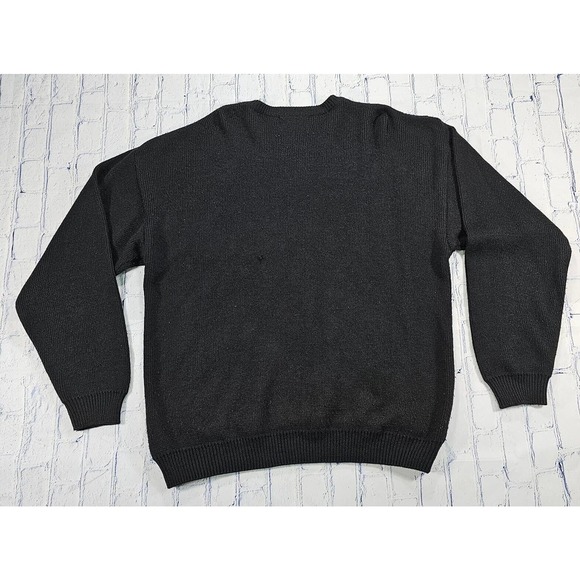 Vintage Barrage Sweater Black Gray Crew Neck Pullover Coogie Style MENS SZ L - Picture 6 of 7